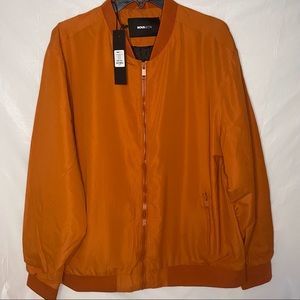 Orange Fashion Nova Eddie Bomber Jacket Size XXL